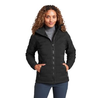 Federate Women’s Stretch Down Hooded Jacket - Black