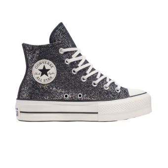 Converse Chuck Taylor All Star Lift Platform Glitter in Grey/Black