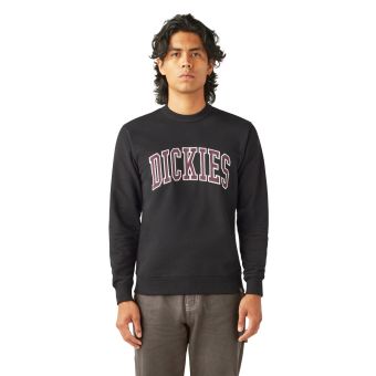 Dickies Aitkin Sweatshirt in Black/Plum Perfect