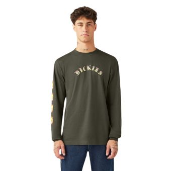 Dickies X Spitfire Long Sleeve T-Shirt in Olive Green