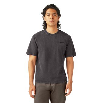 Dickies Plentywood Short Sleeve T-Shirt in Acid Wash Black