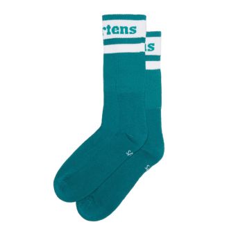 Dr. Martens Athletic Logo Organic Cotton Blend Socks in Teal Green