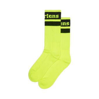 Dr. Martens Athletic Logo Cotton Blend Socks in Sulphur/Black