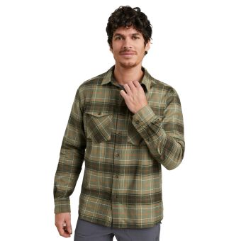 Kathmandu Men's Carrillon HF Long Sleeve Shirt in Beech/Canvas Check