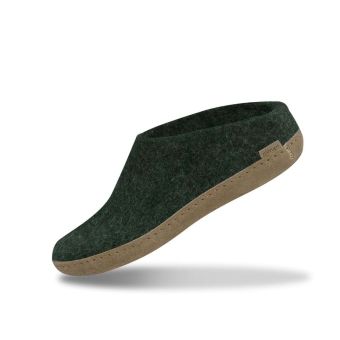 Glerups Slip-on with leather sole in Forest