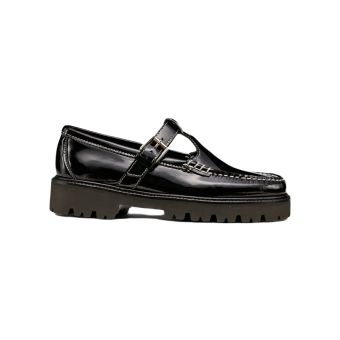 G.H.BASS Women's Mary Jane Super Lug Weejuns Loafer in Black Patent