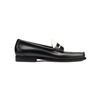 G.H.BASS Men's Larson Weejuns Loafer in Black/White