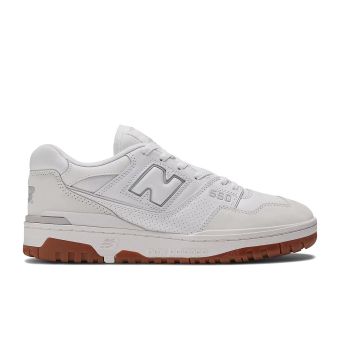New Balance Men's BB550 in White with gum