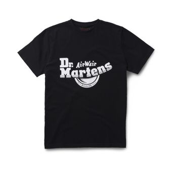 Dr. Martens Bouncing Ball T-Shirt in Black Cotton