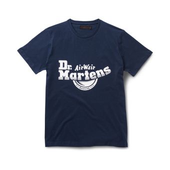 Dr. Martens Bouncing Ball T-Shirt in Blue Cotton