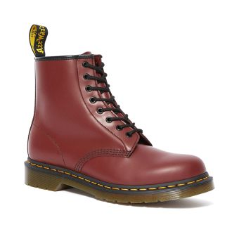 Dr. Martens 1460 Smooth Leather Lace Up Boots in Cherry Red Smooth