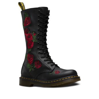 Dr. Martens 1914 Vonda Leather Mid Calf Boots in Black Softy T