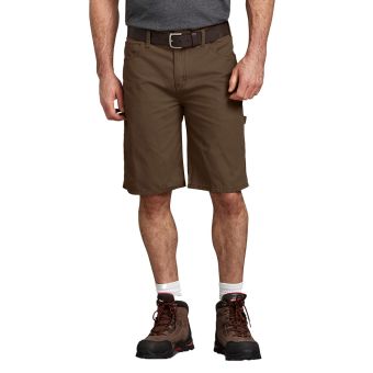 Dickies Relaxed Fit Duck Carpenter Shorts, 11" in Rinsed Timber Brown