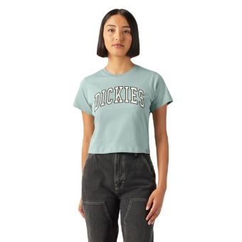 Dickies Women's Aitkin Boxy Fit T-Shirt in Blue Surf