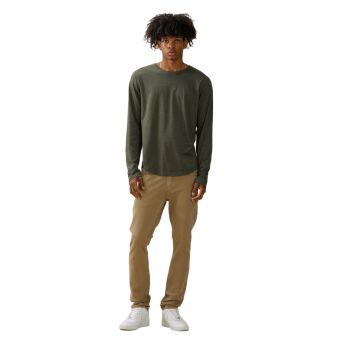 Kuwalla Long Sleeve Eazy Scoop Tee in Dark Olive