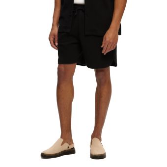 Kuwalla Rib Ringer Shorts in Black