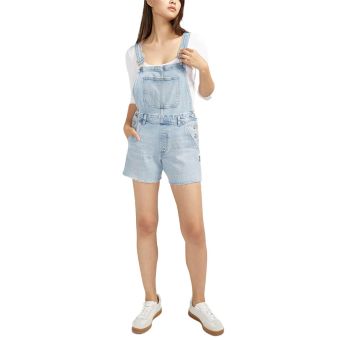 Silver Jeans Relaxed Short Overalls in Indigo