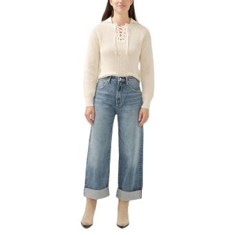 Silver Jeans 90s Baggy Mid Rise Wide Leg Jeans in Indigo