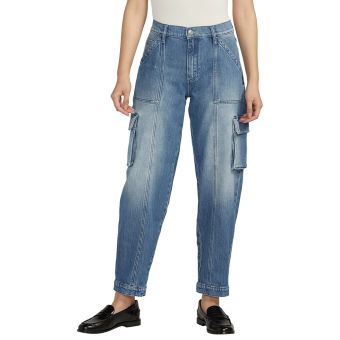 Silver Jeans Denim Cargo Pants in Indigo