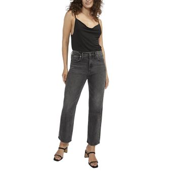 Silver Jeans Highly Desirable Straight Jeans in Black