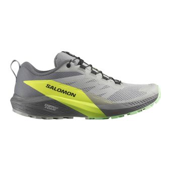 Salomon Sense Ride 5 Men's Trail Running Shoes in Alloy/Quiet Shade/Safety Yellow