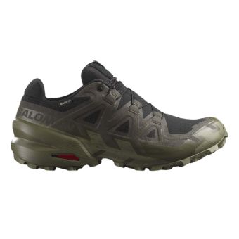 Salomon Speedcross 6 Gore-Tex Men's Trail Running Shoes in Black/Peat/Deep Lichen Green