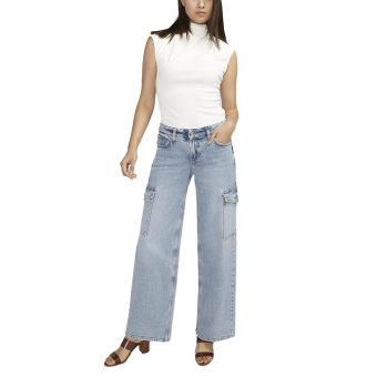 Silver Jeans Suki Mid Rise Wide Leg Jeans in Indigo