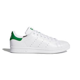Adidas Stan Smith Shoes in Cloud White/Core White/Green