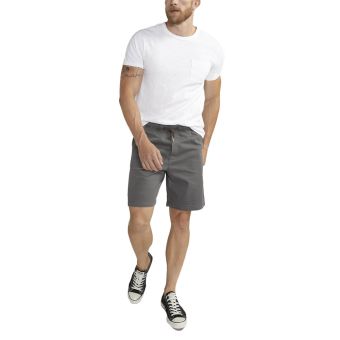 Silver Jeans Pull-On Chino Essential Twill Shorts in Dark Grey