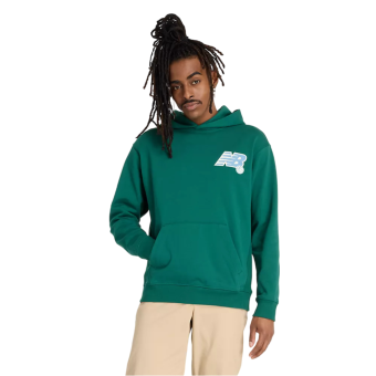 New Balance Men's Athletics Relaxed League Hoodie in Marsh Green