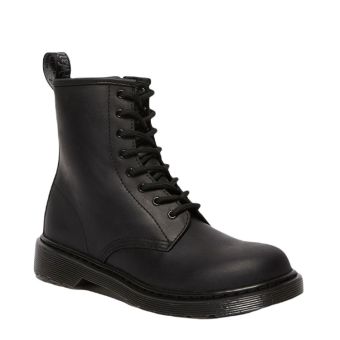 Dr. Martens Youth 1460 Serena Faux Fur Lined Leather Boots in Black