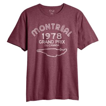 Rep 514 Montreal 1978 Grand Prix T-Shirt in Maroon Heather
