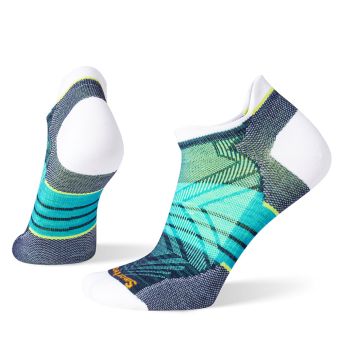 Smartwool Women's Run Zero Cushion Stripe Low Ankle Socks in White