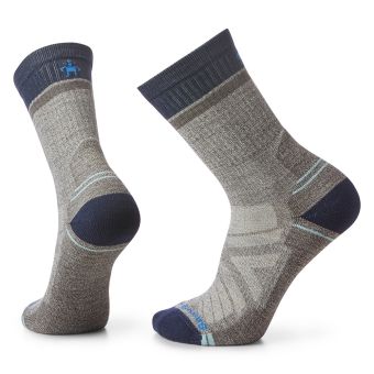 Smartwool Hike Light Cushion Winding Trail Crew Socks in Taupe-Natural Marl