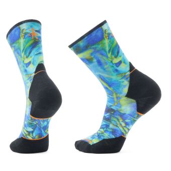 Smartwool Trail Run Reflections Print Crew Socks Targeted Cushion in Capri