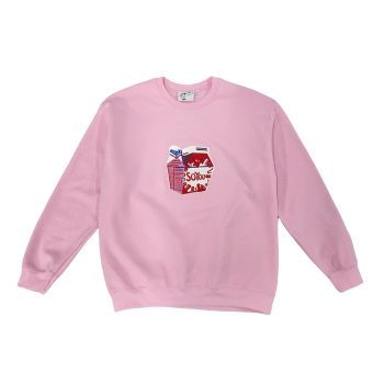 SoYou Clothing School Lunch Crewneck Sweater in Strawberry
