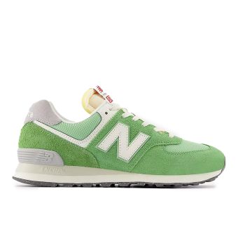 New Balance Unisex 574 in Chive with sea salt