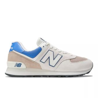 New Balance Unisex 574 in Off White and Blue