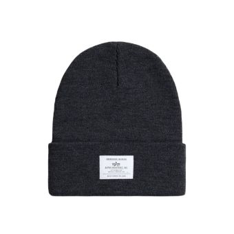 Alpha Industries Essential Beanie in Dark Charcoal Heather