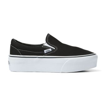 Vans Classic Slip-On Stackform Shoe in Black/Classic White