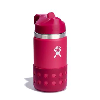 Hydro Flask 12 oz Kids Wide Mouth with Straw Cap in Peony