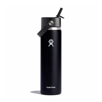 Hydro Flask 24 oz Wide Mouth with Flex Straw Cap in Black