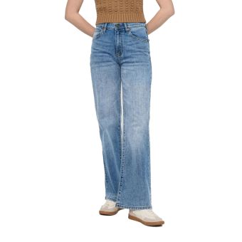 DU/ER Midweight Denim Wide Leg (Zip Fly) in Vintage Blue