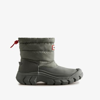 Hunter Women's Intrepid Insulated Short Snow Boots in Urban Grey