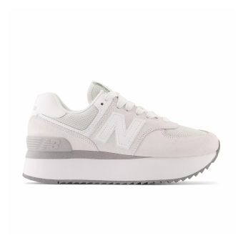 New Balance Women's 574+ in White with grey matter | NEON Canada