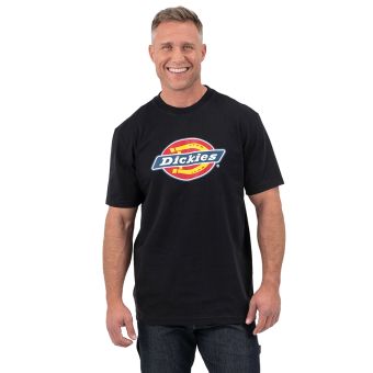 Dickies Short Sleeve Tri-Color Logo Graphic T-Shirt in Black