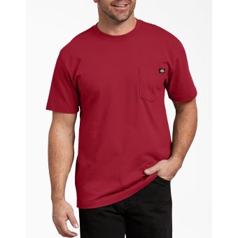 Dickies Men's Short Sleeve Heavyweight T-Shirt in English Red