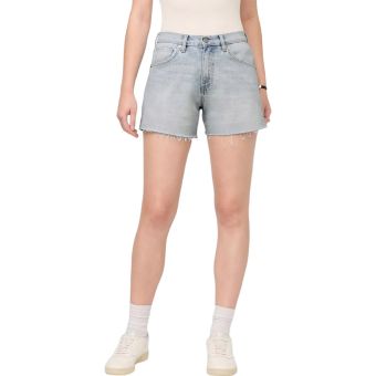 DU/ER Midweight Denim High Rise Short in Light Bleach