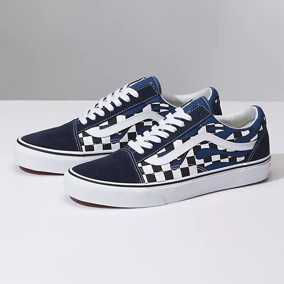 Checkered Old Skool in Flame