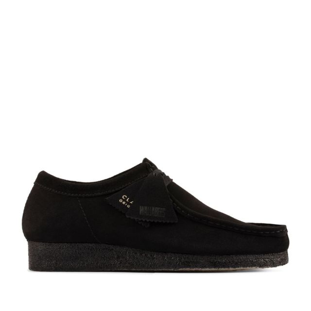 Clarks Wallabee Men's Originals Icon Shoes in Black Suede